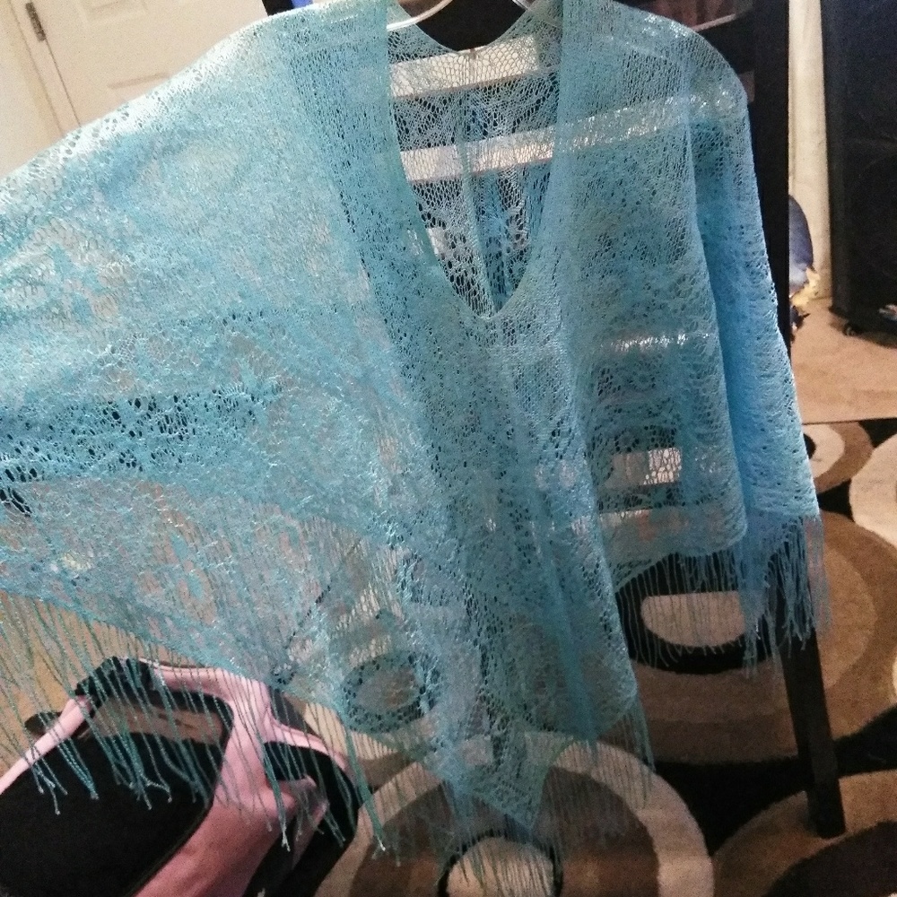 Blue Poncho - Picture 2 of 3